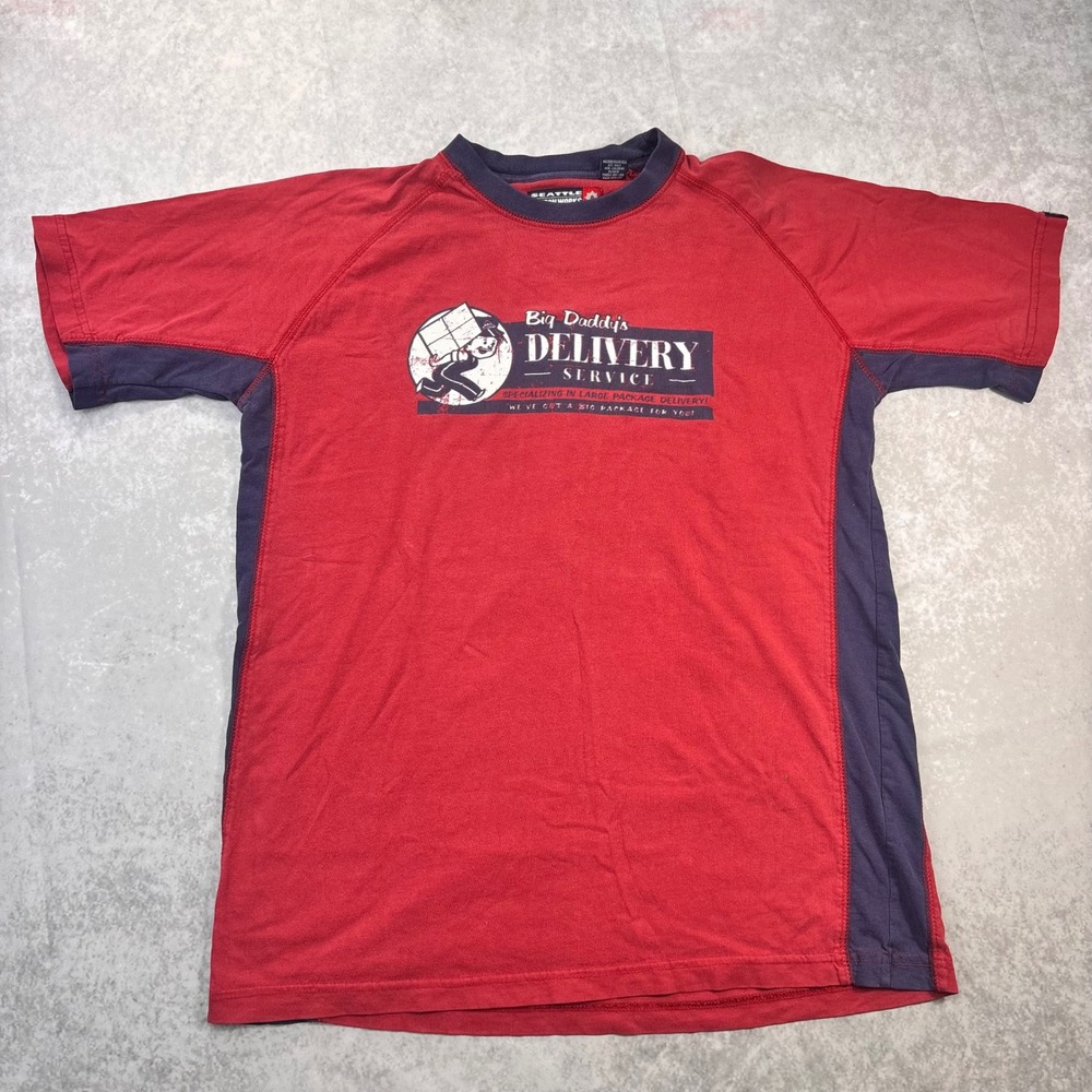 Seattle Cotton Works Big Daddy's Delivery Service Graphic T Shirt Medium